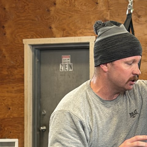 Coach Stephen Sanderson coaching a class at Zen Martial Arts in Chilliwack, BC